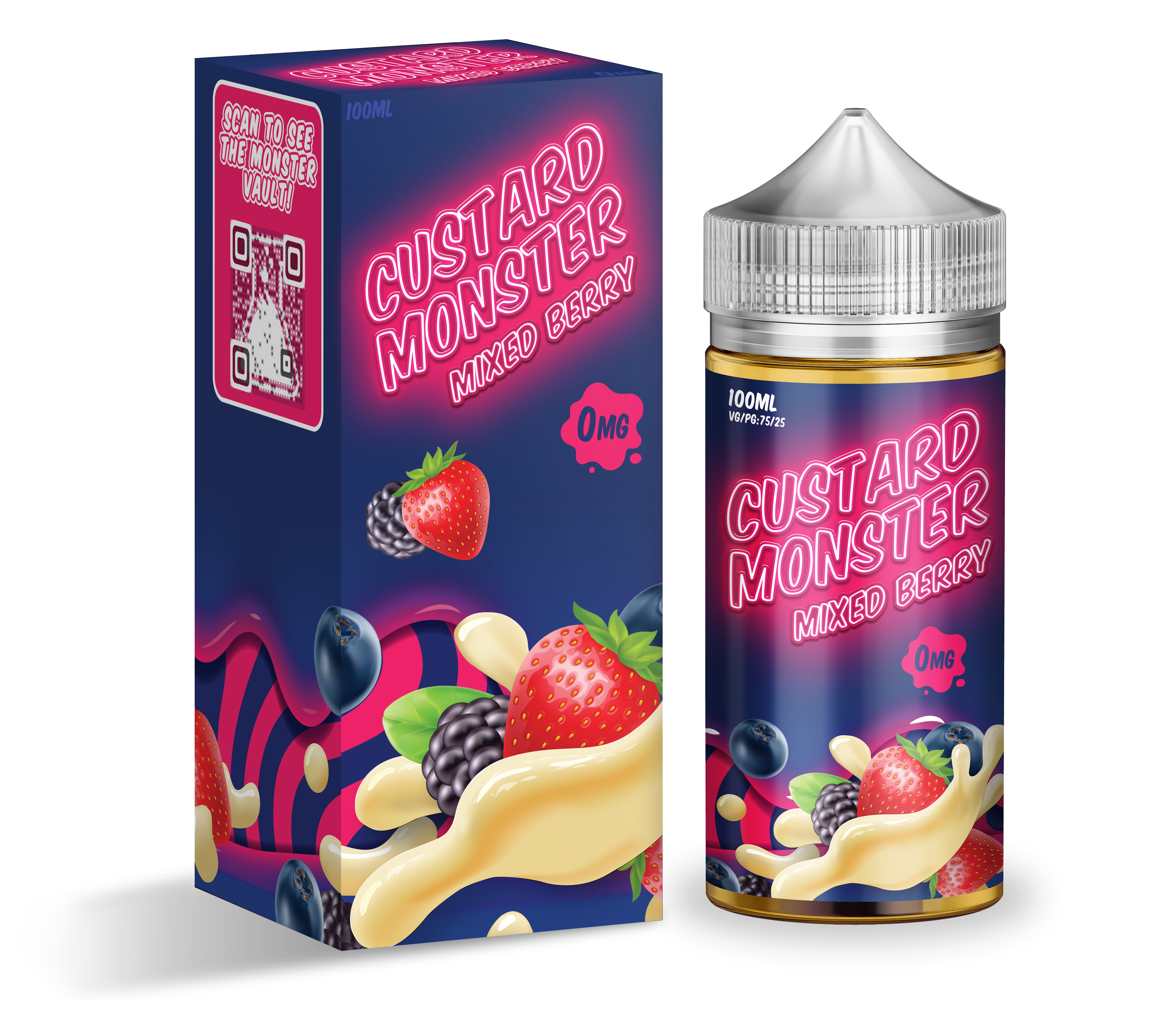 Custard Monster Mixed Berry - 100ml